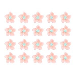 20 Pcs Mini Flower Cute Hair Clips Hair Accessories for Birthday Party Pink